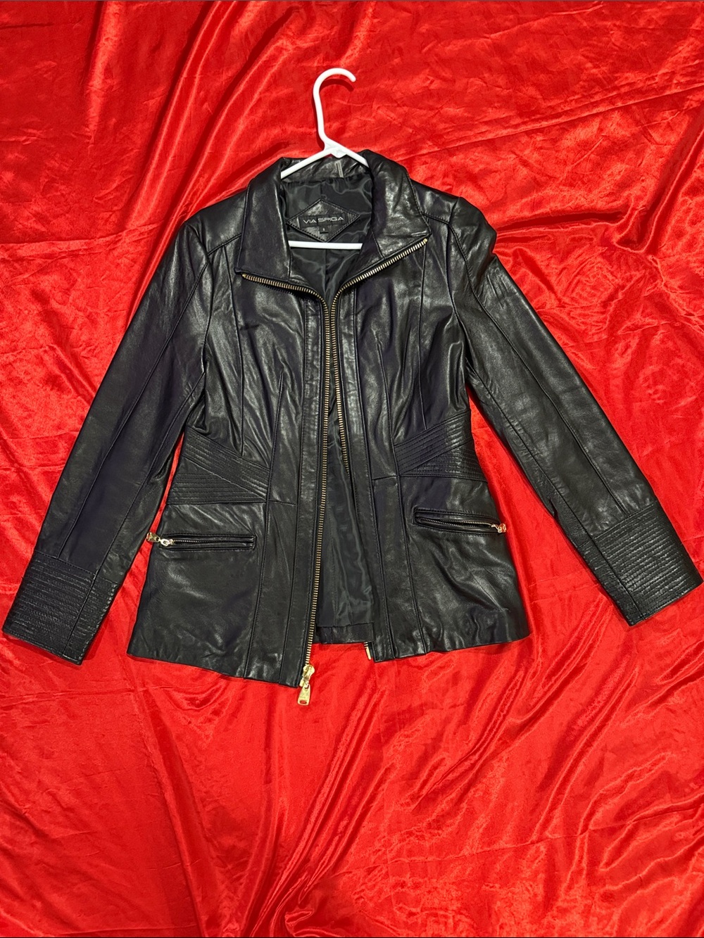 WOW POSHMARK - Authentic Via Spiga Leather Jacket